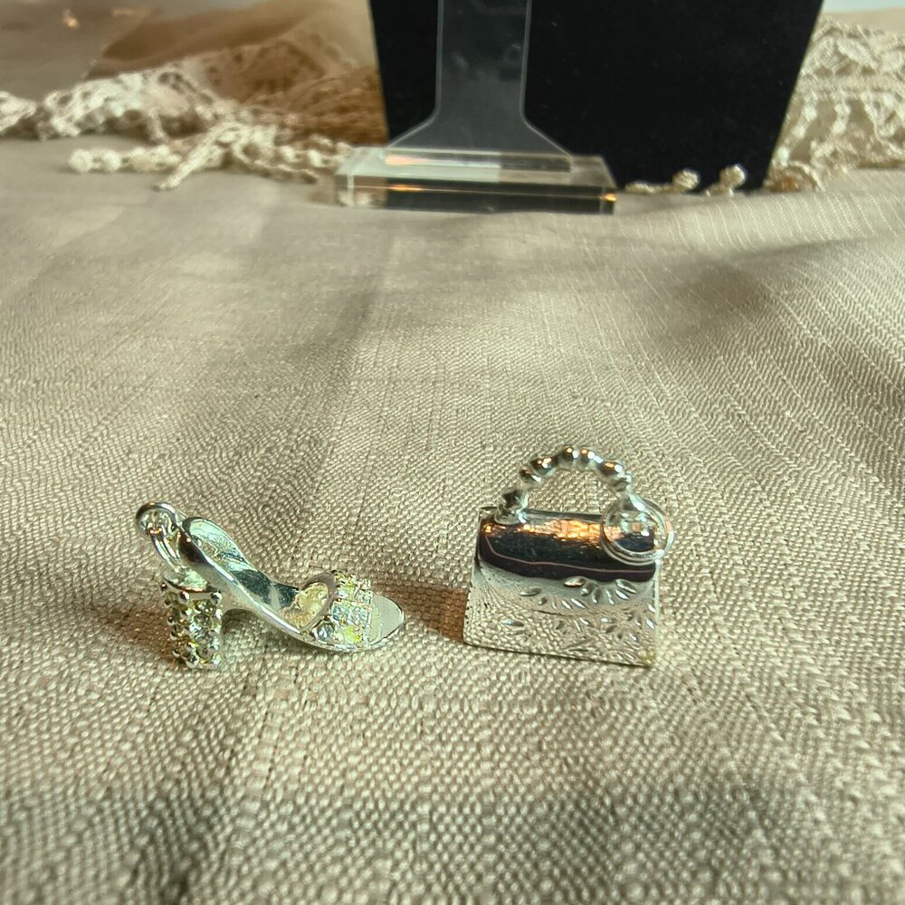 Sterling Silver Bag and Shoe Charms